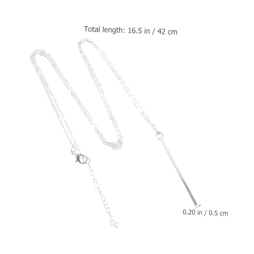 FRCOLOR 2 Stück Schlichte Lange Sweater Ketten Silber Damen Anhänger Modisch Vielseitig für Party Arbeit Reise für Freundin Stilvolle Pullover Schmuck von FRCOLOR