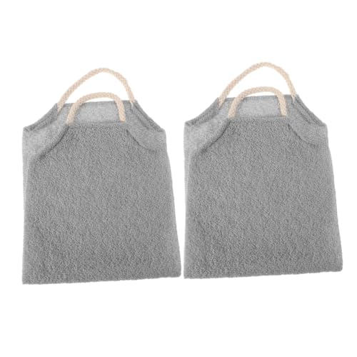 FRCOLOR Peeling-waschlappen Für Den Körper 2 Stück Rücken-schrubbtuch Dusch-peeling-handtuch Dehnbar Hellgrau von FRCOLOR