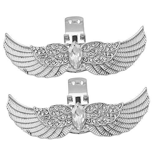 FRCOLOR 2 Stück Schuhclips mit Engelsflügeln Abnehmbare Schuhschmuck Broschen für Damen Pumps High Heels Flache Schuhe und Stiefel Eleganter Strass Schuhanhänger für Festliche Anlässe von FRCOLOR