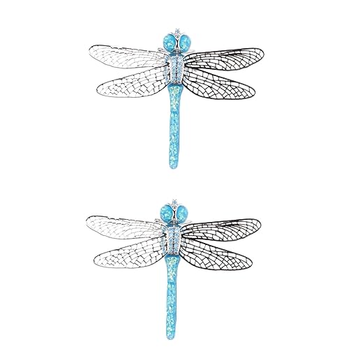 FRCOLOR 2 Stück Silberne Libellenbrosche Anstecknadel für Frauen zu Muttertag Vielseitig für Kleidung Taschen Hüte von FRCOLOR
