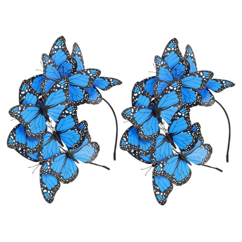 FRCOLOR 2stücke Dekoratives Schmetterlings Stirnband Für Mädchen Kopfbedeckung Party Haar Accessoire Mit Für Damen von FRCOLOR