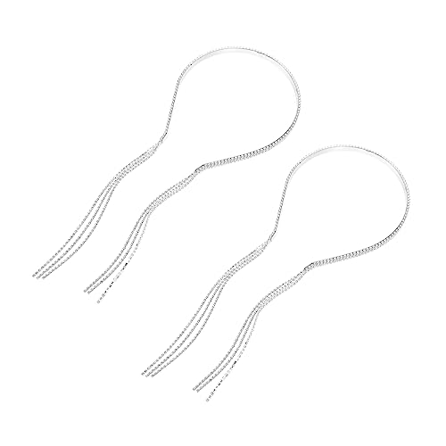 FRCOLOR 2 Stück Stirnband Trendiger Geburtstag Strass Kopfbedeckung Party Strass Haarband Haar Accessoires Für Damen Elegante Halskette Kette Kopfband Haarspangen Haarbänder von FRCOLOR