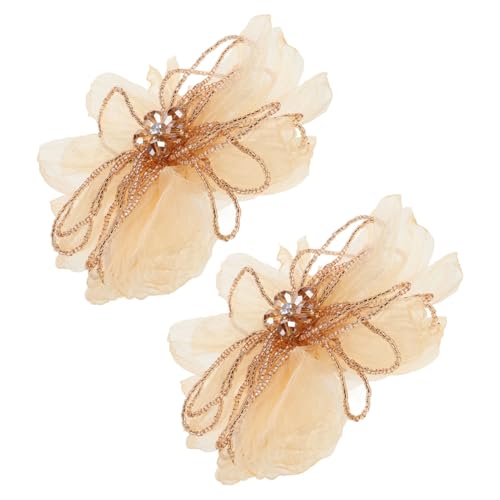 FRCOLOR 2 Stück Stoffblumen Broschen Elegante Blumenanstecker für Damen Vielseitiges Schmuck-accessoire für Hochzeit Party Anzug Kleid Leicht und Langlebig von FRCOLOR
