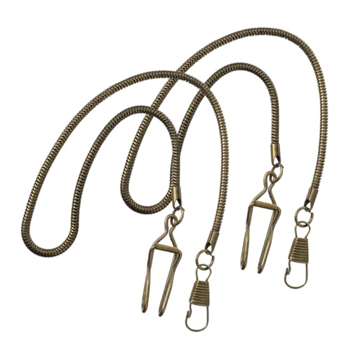 FRCOLOR 2stücke Herren Taschenuhrketten Aus Metall Taschenuhr-aufhänger Mit Kompass-anhänger Westenkette Für Herren Clip-Kette Für Taschenuhr Und Anhänger von FRCOLOR