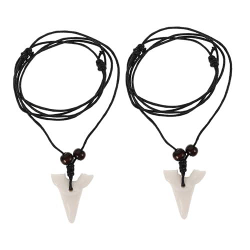 FRCOLOR 2 Stück Teiliges Halsketten mit Realistisch Gestaltetem Zahn Anhänger Strapazierfähiges Harzmaterial Modisches Damen Accessoire für Individuellen Stil und Vielseitige Outfits von FRCOLOR