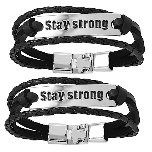 FRCOLOR 2 Stück Teiliges Herrenarmband Geflochtenem Modisches Verstellbares Armband für Männer für zu Besonderen Anlässen Wie Weihnachten oder Vatertag von FRCOLOR