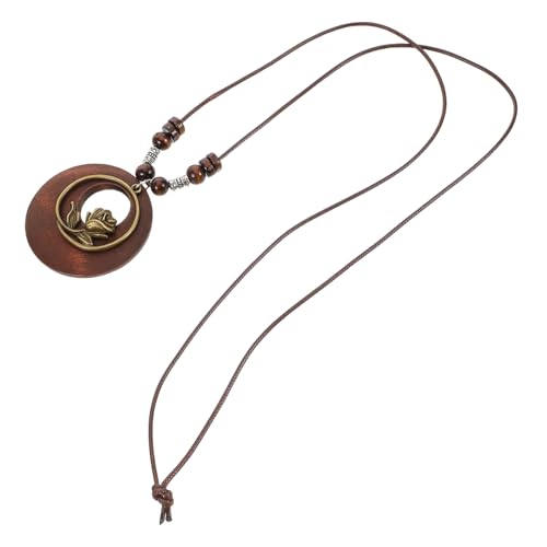 FRCOLOR 2stücke Vintage Ethnische Halskette Anhänger Kette Für Damen Und Herren Langer Sweater Chain Schmuck Bohemian Stil Mit Einzigartigem Design Für Besondere Anlässe von FRCOLOR