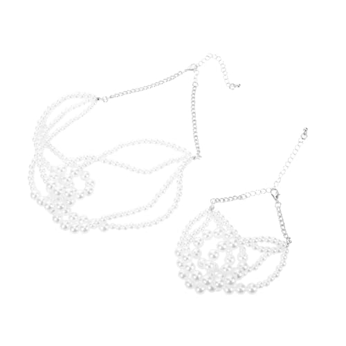 FRCOLOR 2stücke Mehrlagige Perlenschmuck Aus Kunststoff Für Halsketten Und Armbänder Für Hochzeiten Brautkleider Und Alltagskleidung Mit Französischen Knoten Und Kragen-design von FRCOLOR