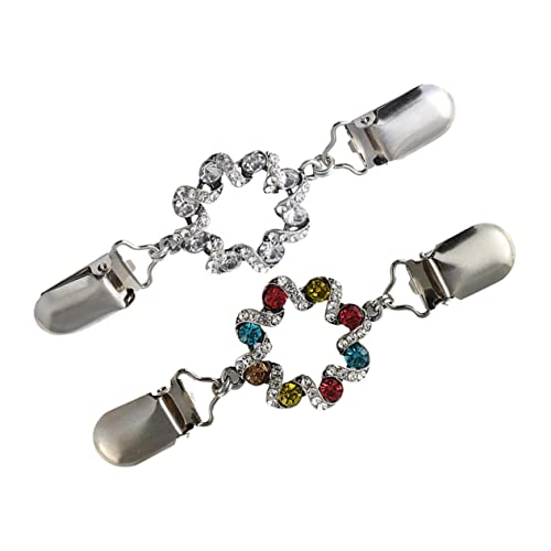 FRCOLOR 2 Stück Teiliges Schalschnalle mit Perlen und Strass Dekorative Clips für Schals und Kleidung für Partys und Besondere Anlässe von FRCOLOR