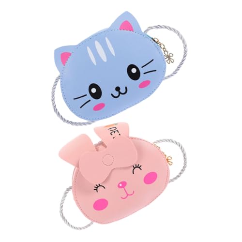 FRCOLOR 2 Stück Teiliges Umhängetasche Cartoon Münzbeutel Leicht Langlebig für Mädchen Jungen Süße Mini Schultertasche für Alltag Ausflug Party von FRCOLOR