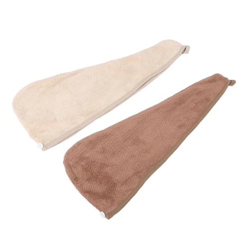 FRCOLOR 2 Stück Trockenhaarkappe Damen Handtuch Haar Duschhaube Haarhaube Zum Schlafen Haartrockenmütze Saugfähige Haartrockenkappe Haartrockenmütze Für Nasses Haar Trockenhaar Turban von FRCOLOR