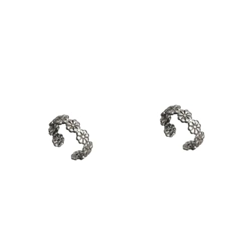FRCOLOR 2 Stück Vintage Adjustable Fußring Silber mit Daisy Muster Retro Joint Ring für Frauen für Strand Outfits Sommermode Silber FRCOLOR 2 Stück Vintage Adjustable Fußring Silber mit Daisy Muster Retro Joint Ring für Frauen für Strand Outfits Sommermode Silber von FRCOLOR