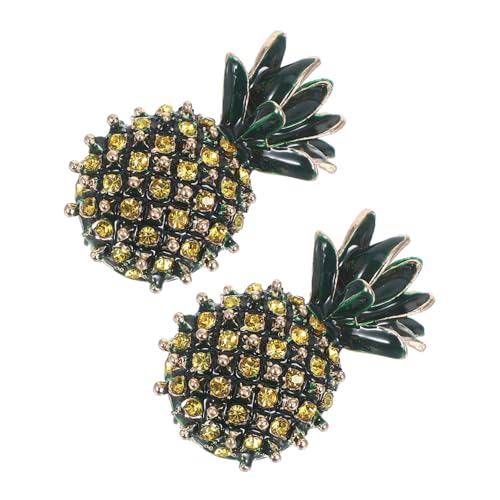 FRCOLOR 2 Stück Vintage Ananas Broschen Anstecknadeln aus Langlebiger Legierung Vielseitig für Kleidung Taschen Schals Damen Accessoires Auffälliges Design für Casual und Formelle Looks von FRCOLOR