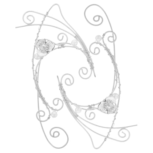 FRCOLOR 2 Stück Vintage Ear Ohrklemme Ohrlöcher Leicht Komfortabel Damen Mädchen Teens Eleganter Retro Ohrschmuck für Alltag und Party von FRCOLOR