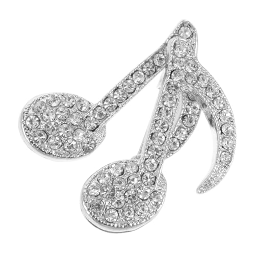 FRCOLOR 2 Stück Vintage Musiknoten Brosche aus Langlebiger Zinklegierung Stilvolle Anstecknadeln für Damen und Herren Modisches Revers Schmuckaccessoire für Formelle Anlässe und von FRCOLOR