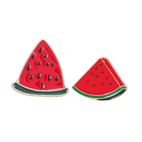 FRCOLOR 2 Stück Wassermelonen Broschen aus Langlebiger Legierung Kreative Sommerliche Anstecknadeln für Damenjacken Vielseitige Modeaccessoires für Kleidung und Rucksäcke von FRCOLOR