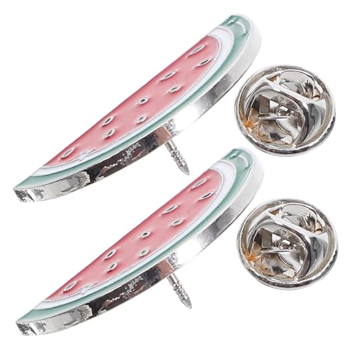 FRCOLOR 2 Stück Wassermelonen Broschen aus Legierung Anstecknadeln für Cardigan und Schal Dekorative Clips für Damenjacken Praktische und Kratzfreie Kleidungsschmuck von FRCOLOR