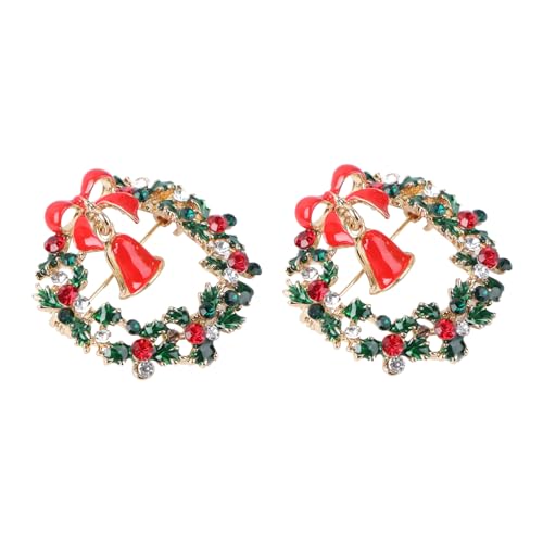 FRCOLOR 2 Stück Weihnachts Brosche Legierung Festliche Anstecker für Kleidung Taschen und Dekoration Kreative Korsage für und Outfits von FRCOLOR