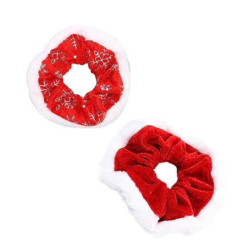 FRCOLOR 2stücke Weihnachts-haarbänder Rote Und Weiße Haarschmuck- Für Damen Dekorative Haarnadeln Für Festliche Anlässe Und Elastisch Für von FRCOLOR