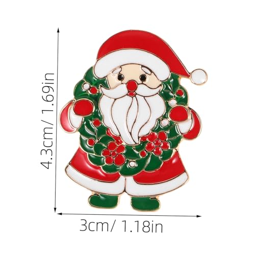 FRCOLOR 2 Stück Weihnachtsmann Brosche Kompakt Langlebig Weihnachtsdeko Anstecknadel für Kleidung Weihnachten Pins Festlich von FRCOLOR