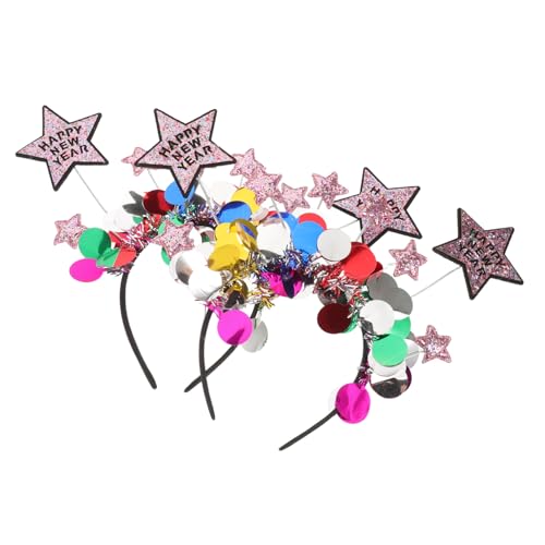 FRCOLOR 2stücke Stirnband Mit Sternen Für Silvesterparty Haaraccessoires Mit Schimmernden Details Weiches Material Für Angenehmen Sitz Für Feiertagsveranstaltungen Und Thementreffen von FRCOLOR