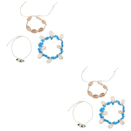 FRCOLOR 2 Stücke Böhmische Fußkettchen Fußkettchen Knöchel Schmuck Kreative Fußkettchen Fuß Hängen Zubehör Fuß Anhänger Kette Mode Fußkettchen Knöchel Kette von FRCOLOR