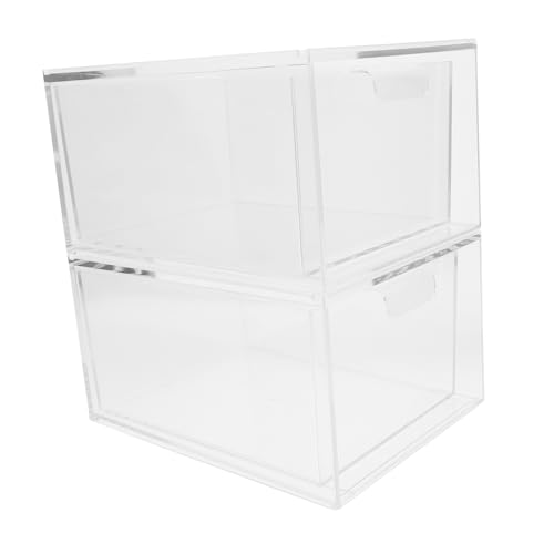 FRCOLOR 2 Stücke Boxen Kosmetikbox Aus Acryl Diverse Organizer Schubladenorganisator Für Den Schreibtisch Schreibtisch-organizer Für Zu Hause Kosmetikaufbewahrungsorganisatoren P.s von FRCOLOR