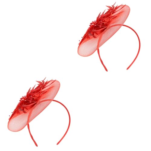 FRCOLOR 2 Stücke Feine Net Garn Künstliche Materialien Bogen Haar Spange Party Kopfbedeckungen Elegante Haar Zubehör von FRCOLOR