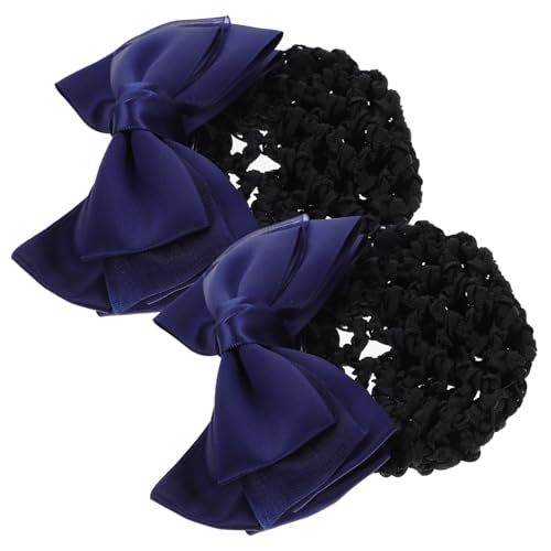 FRCOLOR 2 Stücke Frauen Haar Bögen Dutt Netz Vielseitig Dutt Haar Bogen Clip Für Stewardessen Bühne von FRCOLOR