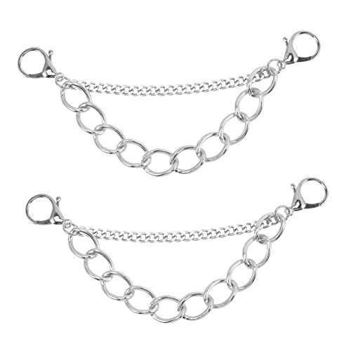 FRCOLOR 2 Stücke Punk Schuhkette Metall Schuh Anhänger Dekoration für Männer Installieren Passend für Sandalen mit Löchern Langlebig Schickes Schuhzubehör von FRCOLOR