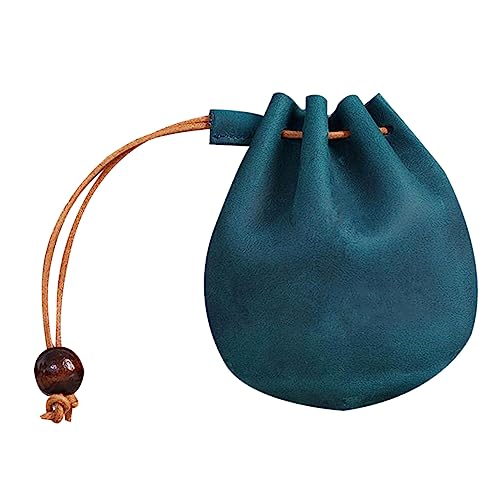 FRCOLOR 2 Stücke Retro Mini Geldbörse mit Kordelzug Stilvolle Aufbewahrungstasche für Münzen Schlüssel Kleingeld Zufälligen Farben Grün Perlen Täglichen Gebrauch von FRCOLOR