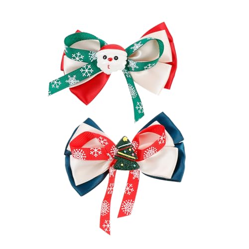 FRCOLOR 2stücke Weihnachts Haarschleifen Clips Für Mädchen Süße Weihnachts Haarschmuck Accessoires Für Partys Und Schulveranstaltungen Mit Feinem Bow-design Und Langlebiger von FRCOLOR