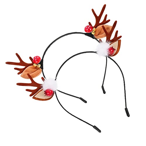 FRCOLOR 2stücke Weihnachts-haarreifen Mit Niedlichen Geweihen Festliche Antler-haaraccessoires Für Partys Und Weihnachtsfeiern Für Dekoration Und Aufführungen von FRCOLOR