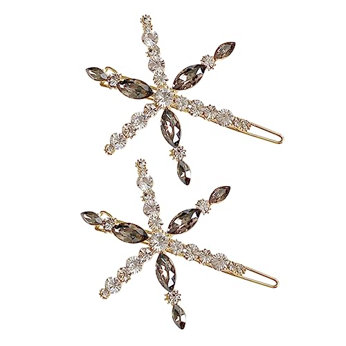 FRCOLOR 2 Stücke Weihnachten Schneeflocke Haarnadel Kopfschmuck Legierung Haarnadeln Kristall Clips Für Mädchen Haarnadeln Haar von FRCOLOR