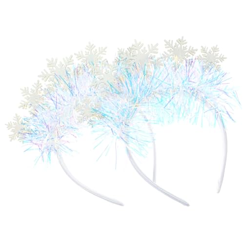 FRCOLOR 2 Stücke Weihnachten Stirnband Schneeflocke Decor Party Headwear Festliche Weihnachten Stirnband Haar Zubehör für Frauen von FRCOLOR