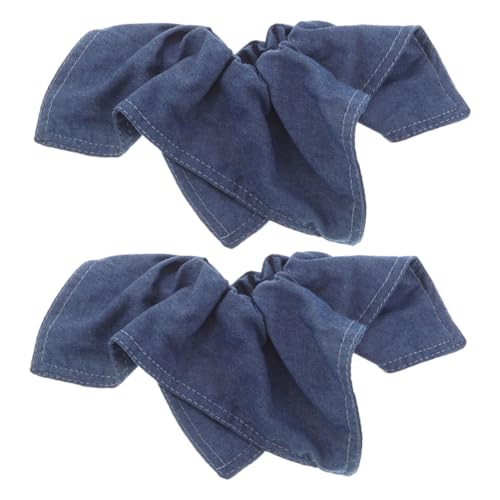 FRCOLOR 2-teiliges Denim-haargummi-set Mit Quadratischem Schal Und Pferdeschwanzhaltern Für Damen Elastisches Haar-accessoire Für Teenager von FRCOLOR