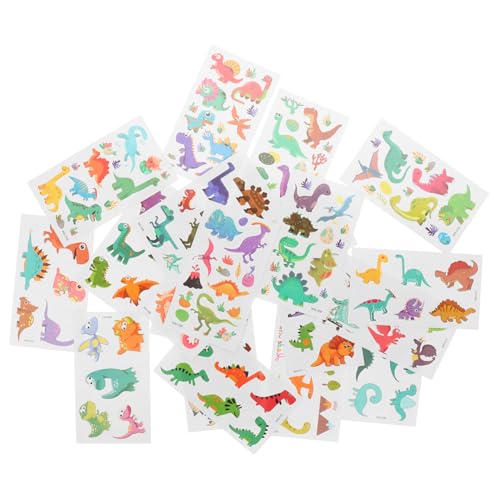 FRCOLOR 20 Blatt Dinosaurier Temporäre Tattoos Aufkleber Set Wasserdichte Klebetattoos für Lustige Dinosaurier Designs für Partys und Spielspaß FRCOLOR 20 Blatt Dinosaurier Temporäre Tattoos Aufkleber Set Wasserdichte Klebetattoos für Lustige Dinosaurier Designs für Partys und Spielspaß von FRCOLOR