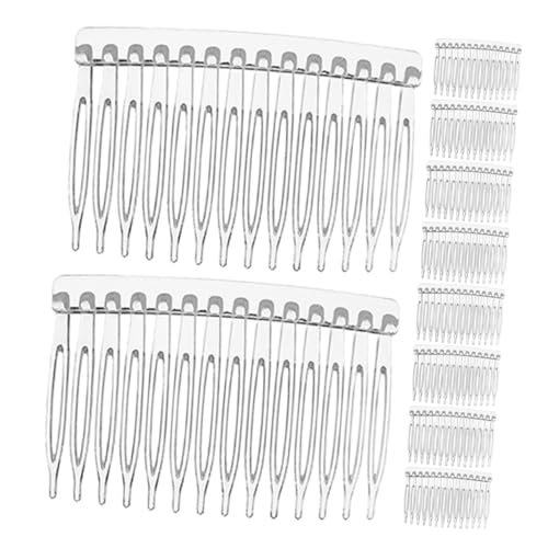 FRCOLOR 20stücke Brautkamm Hochzeit Haarkamm Kunststoff Haarkamm Für Frauen Mädchen Stecken Kamm Transparent Schlichtes Design von FRCOLOR