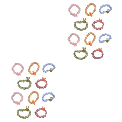 FRCOLOR 20 Stk Haarseil Für Kinder Kaninchenohr-haargummis Für Mädchen Elastische Haargummis Für Mädchen Hoher Ring Bulk-haargummis Scrunchy Haargummis Seile Niedlich Halter Gummiband von FRCOLOR