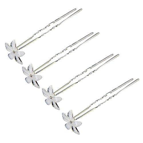 FRCOLOR Braut Haarspange 20 Stk Perlenhaarspangen Haarnadel Aus Stoff Blumenhaarnadel Für Frauen Hochzeit Weiß Braut Haarschmuck Perlen-Haarspange von FRCOLOR