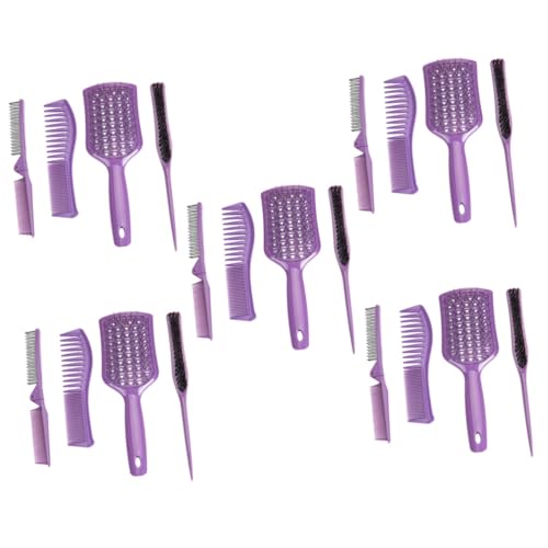 FRCOLOR 20 Stk Vierteiliges Frisierkamm-Set Mallet-Fingerschiene Kämme für Frauen Kämme für Männer Haarbürste Friseurbedarf Sicherheitskamm tragbar einstellen Lieferungen vierteiliges Set von FRCOLOR