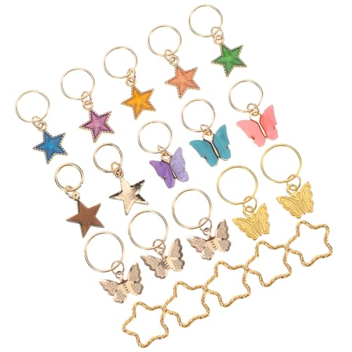 FRCOLOR 20stücke Haarschmuck Für Zöpfe Schmetterlings-schmuckanhänger Dreadlock-accessoires Haarschmuck-anhänger Haar-charms Für Zöpfe Bunte Haarclips Haar-accessoires Für Damen von FRCOLOR
