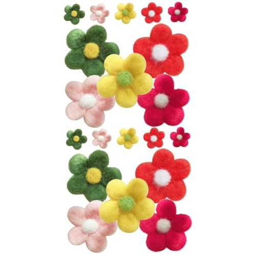 FRCOLOR 20 Stück Haargummi Accessoires DIY Anhänger Kunsthandwerk Verzierungen DIY Applikationen Niedliche Flicken DIY Brosche Für Haarnadel Wolle von FRCOLOR