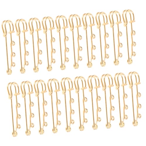 FRCOLOR 20 Stück Hosenclip nâhzubehör kleidungsclips Sicherheitsnadeln klein Sicherheits-Metallclips für Hosen Schal Sicherheitsnadeln Dekorative Sicherheitsstifte Eisen Golden von FRCOLOR