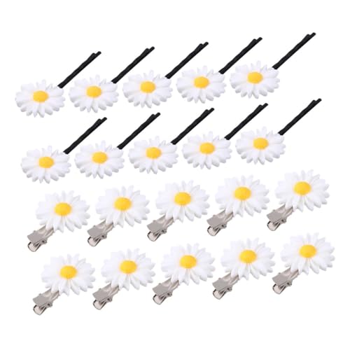 FRCOLOR 20 Stück Kleine Daisy Haarspangen Niedliche Blumen Haarklammern Komfortable Haarschmuck Accessoires für Damen und Mädchen Strapazierfähig und Vielseitig für Party und Alltag von FRCOLOR