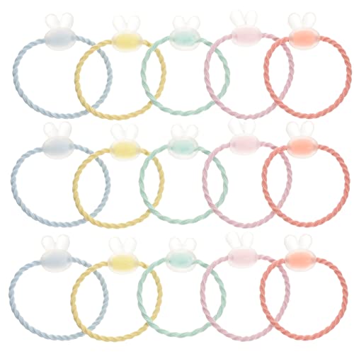 FRCOLOR 20 Stück Kleine Mädchen Haar-Accessoires Halter Fadenständer Haargummi Armband Kleine Mädchen Haargummis Hase Haarseile Kunststoff Gummiband Gummibänder Für Haare Mädchen von FRCOLOR