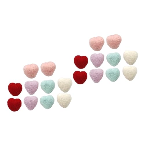 FRCOLOR 20 Stk Liebe Gefühlt Scrapbooking-anhänger Filz Pompons Bommel Basteln Pompons Aus Garn Pom Pom Puffbällchen Bastelball Aus Filz Diy Zubehör Kunsthandwerk Flauschige Textil- Kind von FRCOLOR