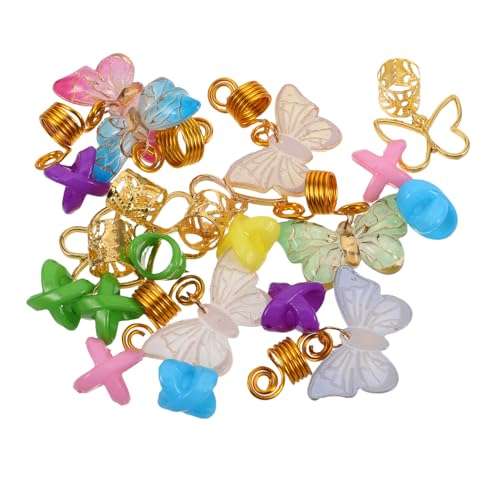 FRCOLOR Schmetterlings-haarspangen Aus Metall – 20er-set Schmetterlingsschmuck Für Flechtdekor Afrikanisches Wickelaccessoire Hochzeitsschmuck von FRCOLOR