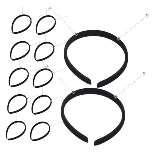 FRCOLOR 20 Stück Teiliges DIY Haarschmuck Elastische Schwarze Haarbänder mit Federdesign für Hochzeiten Partys und Bastelarbeiten Rutschfester Kopfschmuck für Damen von FRCOLOR