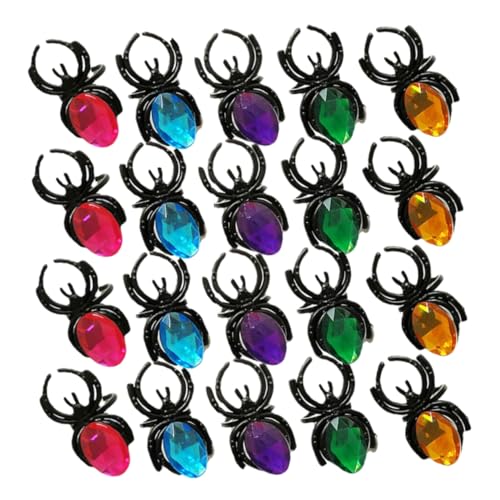 FRCOLOR 20 Stück Teiliges Halloween Spinnenringe aus Kunststoff Gruselige Schmuckstücke für Partys Kostüme und Halloween Dekorationen Vielseitig Einsetzbar für Tägliches Cosplay FRCOLOR 20 Stück Teiliges Halloween Spinnenringe aus Kunststoff Gruselige Schmuckstücke für Partys Kostüme und Halloween Dekorationen Vielseitig Einsetzbar für Tägliches Cosplay von FRCOLOR